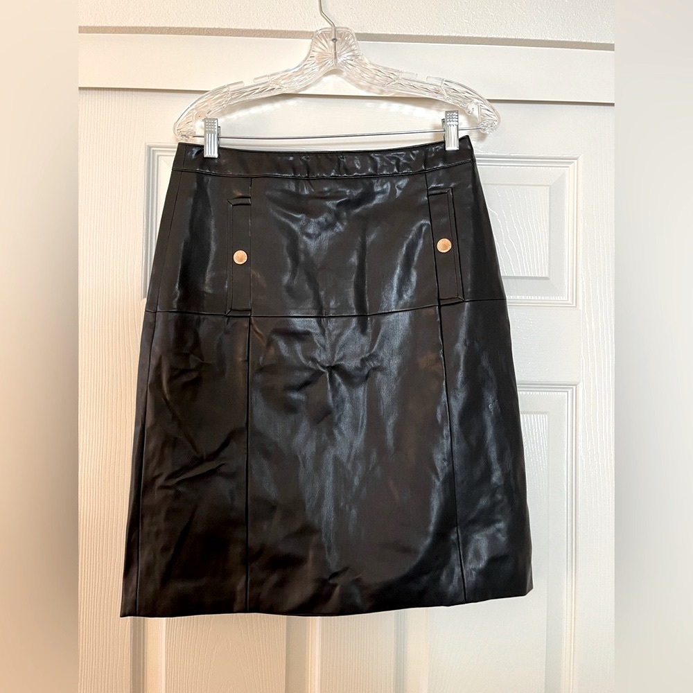 Liz Claiborne Faux Leather Pencil Skirt